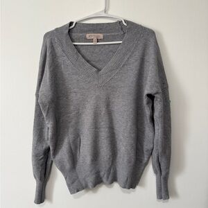 Philosophy Gray  V-Neck Sweater for Women size Medium